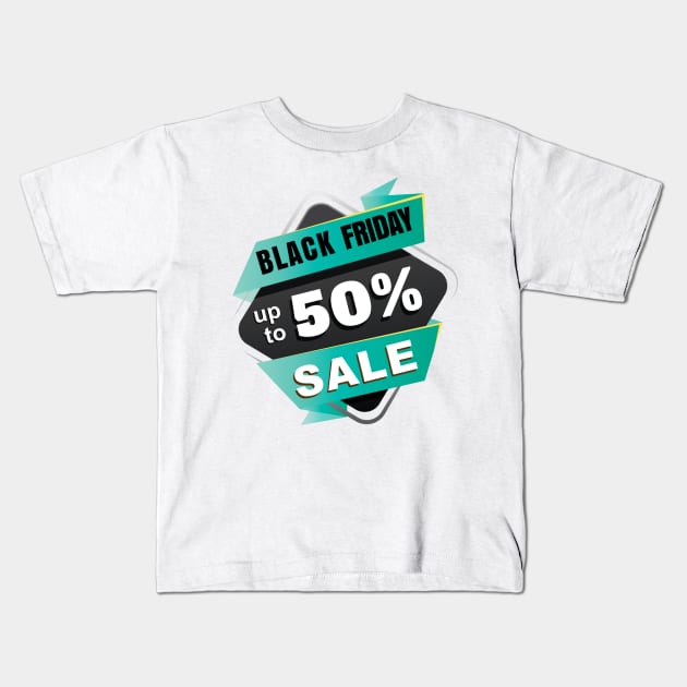 Black Friday Icon Kids T-Shirt by gold package